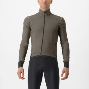 Men Castelli ALPHA FLIGHT ROS Jackets Silver Grey | ZGK-802376