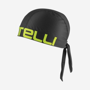 Men Castelli CASTELLI BANDANA Headwear Black / Light Green | WCG-483512