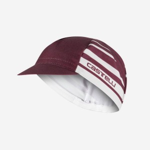 Men Castelli CLASSICO Cap Deep Burgundy / Silver | HJM-159372