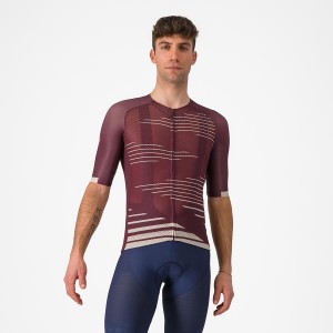 Men Castelli CLIMBER'S 4.0 Jersey Deep Burgundy / Silver | STJ-820163