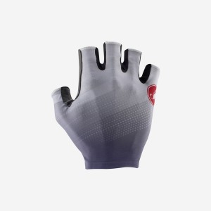 Men Castelli COMPETIZIONE 2 Gloves Silver Grey | QMP-069248