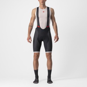 Men Castelli COMPETIZIONE KIT Bib Shorts Black / Silver Grey | OVJ-097365