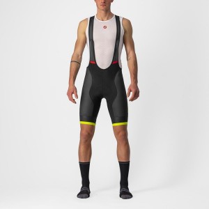 Men Castelli COMPETIZIONE KIT Bib Shorts Black / Light Green | DLP-901682