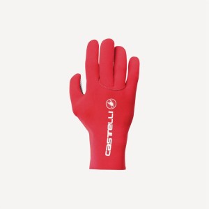 Men Castelli DILUVIO C Gloves Red | FBS-671895