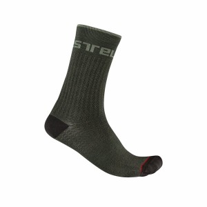 Men Castelli DISTANZA 20 Socks Green | WQN-856923