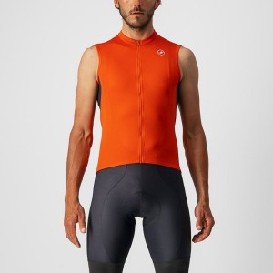 Men Castelli ENTRATA VI SLEEVELESS Jersey Red / Dark Grey / White | VCG-125906