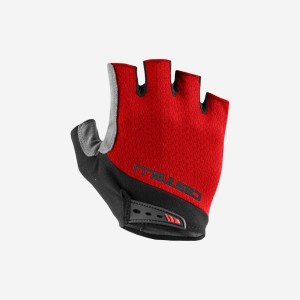 Men Castelli ENTRATA V Gloves Red | HGT-768402