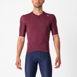 Men Castelli ESPRESSO Jersey Deep Burgundy / Silver | SCQ-256384