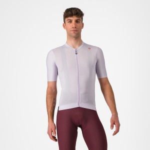 Men Castelli ESPRESSO Jersey Purple White / Dark Grey | QES-895203