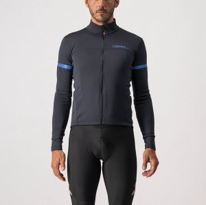 Men Castelli FONDO 2 FZ Jersey Black / Blue | ZBF-934086