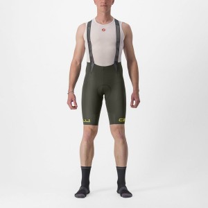 Men Castelli FREE AERO RC CLASSIC Bib Shorts Deep Green | QME-358679