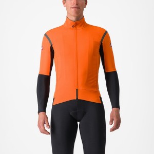 Men Castelli GABBA RoS 2 Jackets Red Orange / Dark Grey | EJX-247035