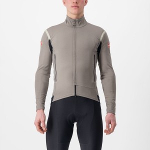 Men Castelli PERFETTO RoS 2 Jackets Grey / Khaki Grey | IRO-720345