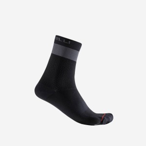 Men Castelli PROLOGO LITE 15 Socks Black / Dark Grey | NMP-612357