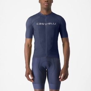 Men Castelli PROLOGO LITE Jersey Blue / White | WGY-082547