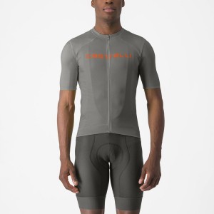 Men Castelli PROLOGO LITE Jersey Grey / Orange | ZER-148520