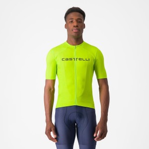 Men Castelli PROLOGO LITE Jersey Light Green / Deep Green | KLY-063498