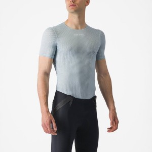 Men Castelli PRO MESH 2.0 SHORT SLEEVE Base Layer Blue | CUQ-738501