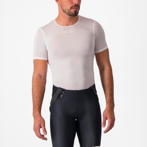 Men Castelli PRO MESH 2.0 SHORT SLEEVE Base Layer White | SCJ-103472