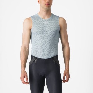 Men Castelli PRO MESH 2.0 SLEEVELESS Base Layer Blue | CYO-985046