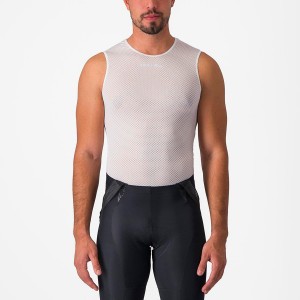 Men Castelli PRO MESH 2.0 SLEEVELESS Base Layer White | GKP-408591