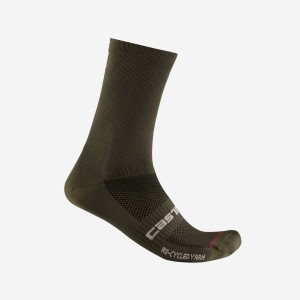 Men Castelli RE-CYCLE THERMAL 18 Socks Black | AZP-160879