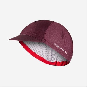 Men Castelli ROSSO CORSA 2 Cap Deep Burgundy | VOQ-534791