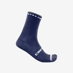 Men Castelli ROSSO CORSA PRO 15 Socks Blue | SRZ-925186