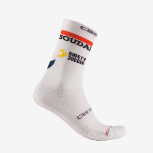 Men Castelli ROSSO CORSA PRO 15 Socks White | QKM-609214