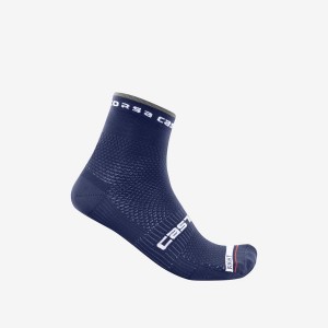 Men Castelli ROSSO CORSA PRO 9 Socks Blue | EFA-541827