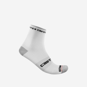 Men Castelli ROSSO CORSA PRO 9 Socks White | VNY-724318