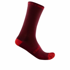 Men Castelli SUPERLEGGERA T 18 Socks Burgundy | ISB-569321