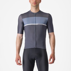 Men Castelli TRADIZIONE Jersey Blue / Light Grey Blue | YEH-382967