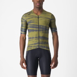 Men Castelli UNLIMITED PRO Jersey Olive | GHB-217095