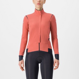 Women Castelli ALPHA FLIGHT ROS W Jackets Red / Black / Black | UOX-019627