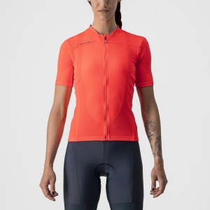 Women Castelli ANIMA 3 Jersey Pink / Dark Grey Blue | LOR-635012