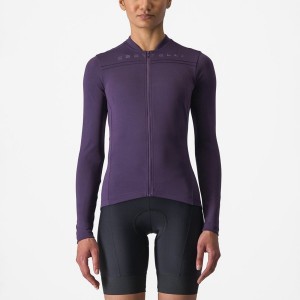 Women Castelli ANIMA 4 LONG SLEEVE Jersey Purple | EGP-652790