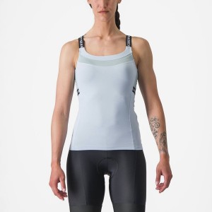 Women Castelli BAVETTE TOP Jersey Blue / Dark Grey Blue | QUV-846135