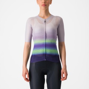 Women Castelli CLIMBER'S 4.0 W Jersey Purple White / Green / Dark Purple | DSN-273659