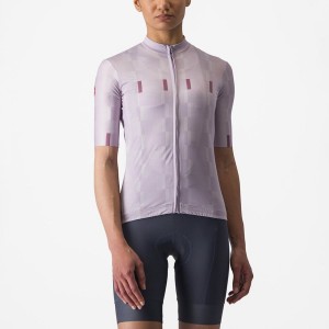 Women Castelli DIMENSIONE Jersey Purple White / Deep Purple | JMR-530786