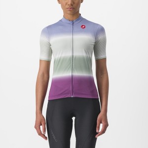 Women Castelli DOLCE Jersey Purple White | WIE-120798