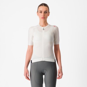 Women Castelli ESPRESSO W Jersey White / Dark Grey | LRV-387409