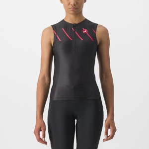 Women Castelli FREE 2 W TRI SINGLET Suits Black | QRT-417609