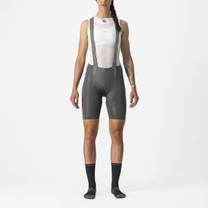 Women Castelli FREE AERO RC W Bib Shorts Grey | MIA-157038