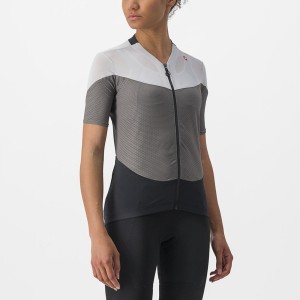 Women Castelli GRADIENT COLOR BLOCK Jersey Grey / Silver Grey | AHN-302867