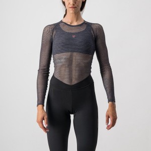 Women Castelli MIRACOLO W LONG SLEEVE Base Layer Grey | UKT-632958