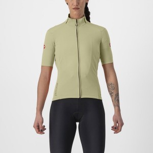 Women Castelli PERFETTO RoS 2W WIND Jackets Green | IKC-740283