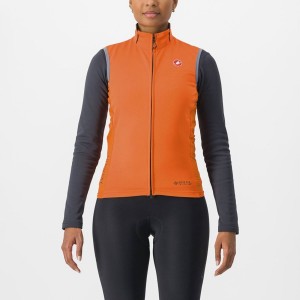 Women Castelli PERFETTO RoS 2 W Vest Red Orange | BDX-584160