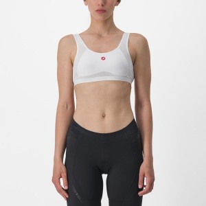 Women Castelli ROSSO CORSA BRA Base Layer White | TKM-748125