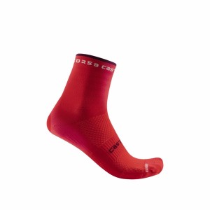 Women Castelli ROSSO CORSA W 11 Socks Red | TAH-784196